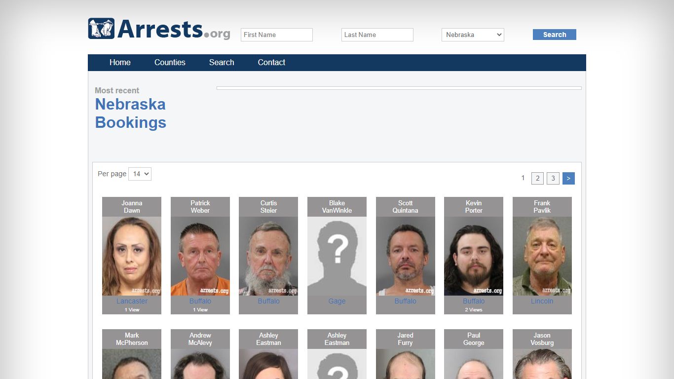 Nebraska Arrests and Inmate Search